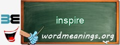 WordMeaning blackboard for inspire